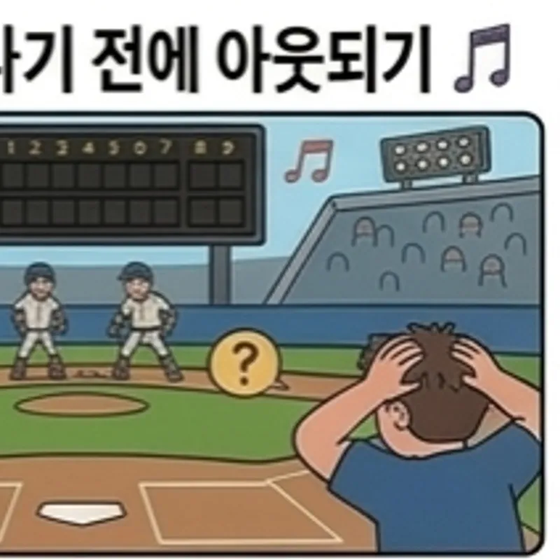 등장곡 끝나기 전에 아웃되기