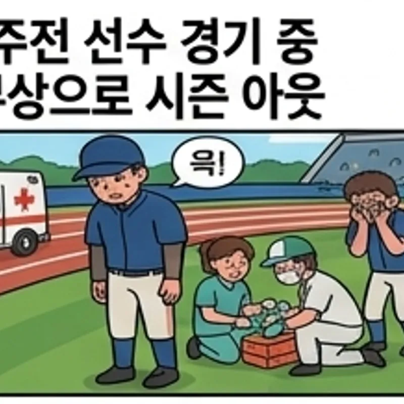 주전 선수 경기 중 부상으로 시즌아웃