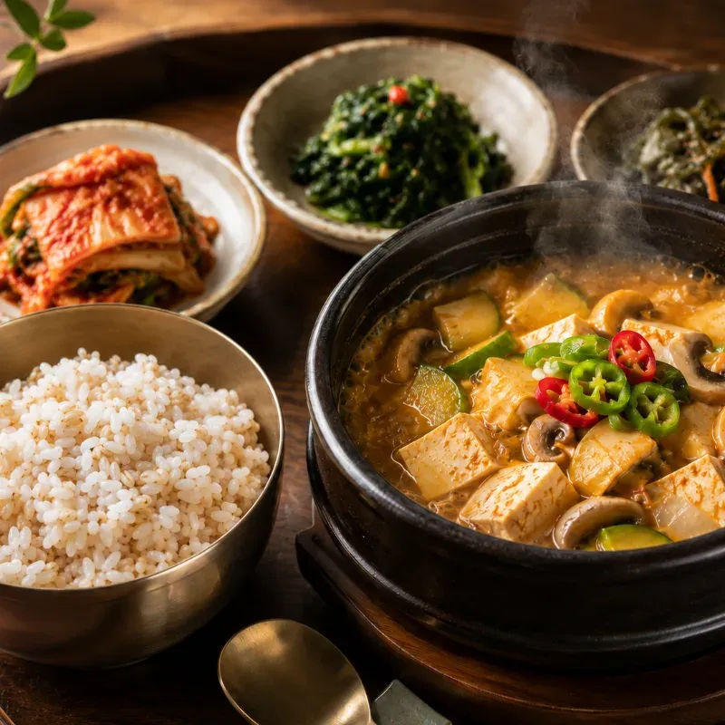 청국장 보리밥